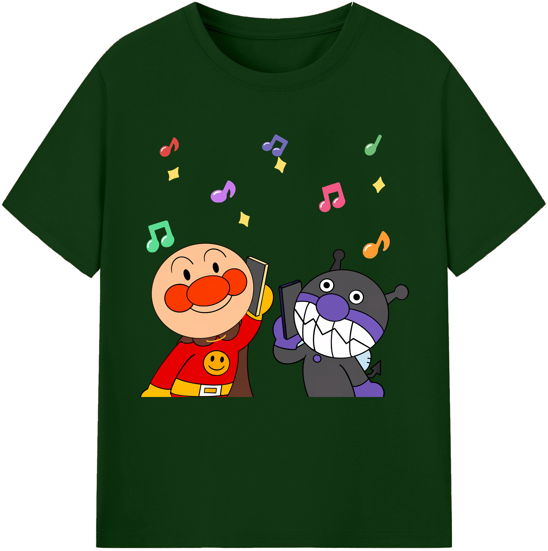 （画像用） アンパンマン Anpanman 綿100％半袖Tシャツ（フロントプリント）